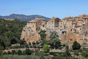Pitigliano - the picturesque medieval town founded in Etruscan time on the tuff hill in Tuscany, Italy.