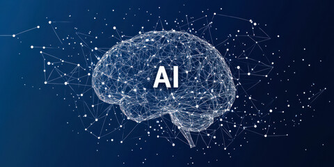 Artificial Intelligence Brain Visualization Concept 3