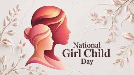 Artistic illustration celebrating unity, diversity, and empowerment on National Girl Child Day.