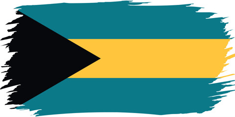 Flag of Bahamas. National symbol in official colors. Template icon. Abstract vector background.