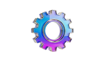 Iridescent Gear Icon