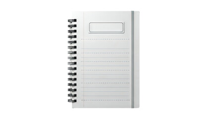 White Spiral Notebook with Lined Pages