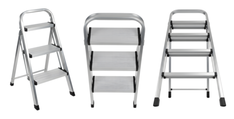 Household step ladder isolated on transparent background utility tool