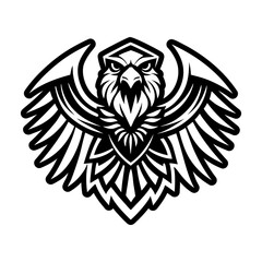 Fototapeta premium Glyph icon showing a soaring bird