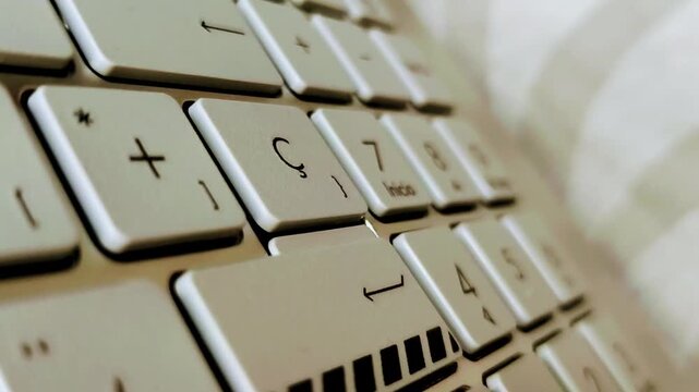 Keyboard Keys Moving in Linear Sequence &ndash; Computer Technology Background