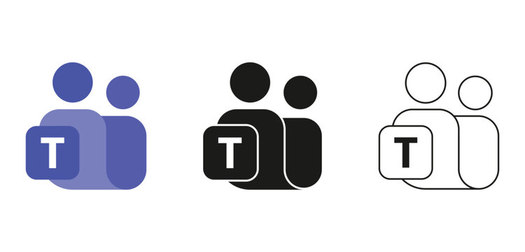 New Microsoft teams logo MS team icon transparent png. Scalable vector