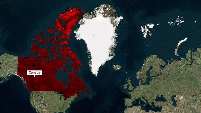 Canada Map Animation, Canada Political Map Animation | Country Geography Overview