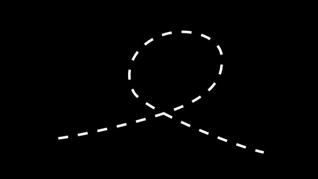 Animated Dashed Line Path Loop