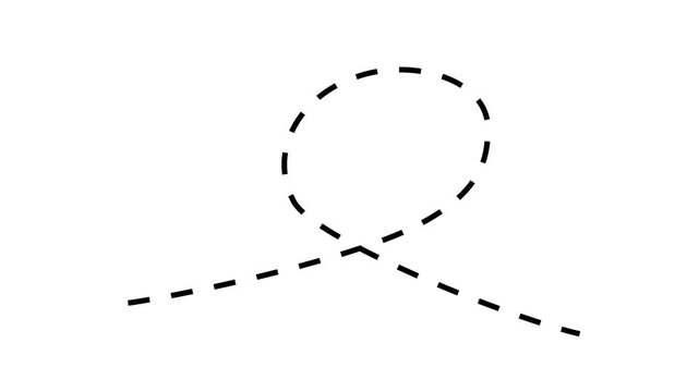Animated Dashed Line Path Loop