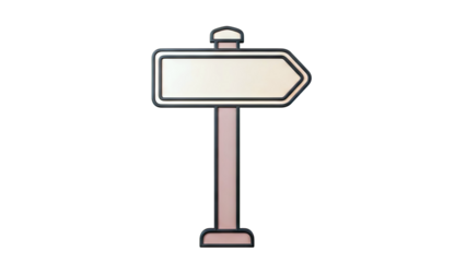 Empty Directional Signpost