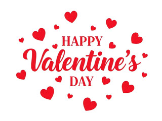 Happy valentine's day isolated on transparent background