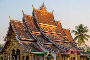 Laos. Golden Palace Haw Kham in Luang Prabang. Travel, Religion, and Culture of Asia