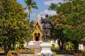Laos. Golden Palace Haw Kham in Luang Prabang. Travel, Religion, and Culture of Asia