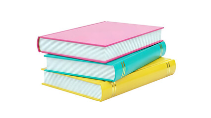 Stack of three colorful books