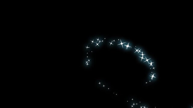 Twinkle stars glitter sparkle, glittering star dust trail with sparkling particles on black screen background. magic FX, explosion FX, energy Transition, comic manga flashes, twinkle magic.4K