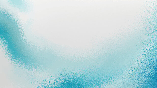 An abstract blue watercolor background with wet paint textures and frozen ice patterns creating a fresh winter wave of cold liquid foam and sea bubbles