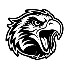 Fototapeta premium A glyph style icon showing an eagle face