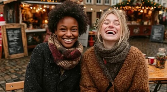 Amigas Felizes e Alegres em Conex&atilde;o de Amizade Verdadeira, Uni&atilde;o Feminina, Alegria e Companheirismo