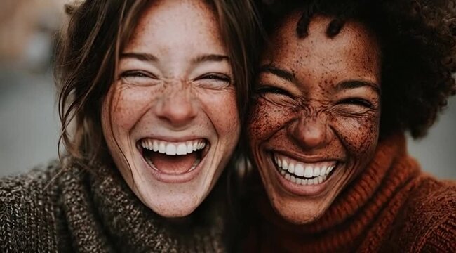Amigos Felizes e Alegres se Divertindo na Neve, Amizade Verdadeira, Alegria Coletiva e Inverno Encantado