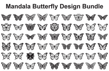 Mandala Butterfly Design Bundle