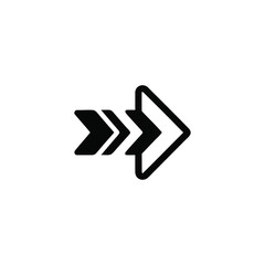 Simple black arrow illustration pointing right on a plain background