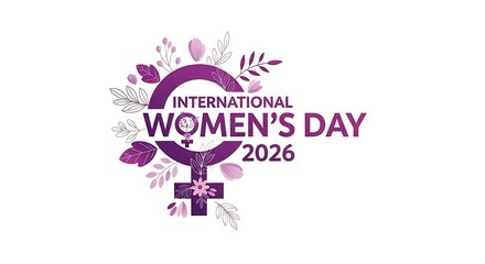 International Women's Day 2026 Floral Female Symbol Graphic Design
