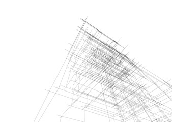 Building 3d structure. Architectural background. 