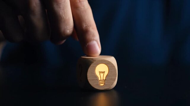 Finger press idea cube.