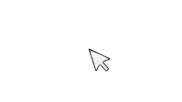 mouse click pop line animation. mouse cursor icon