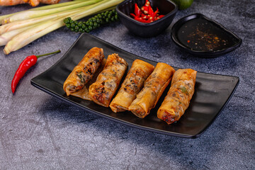 Deep fried Vietnamese spring rolls