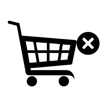 Shopping cart removal icon