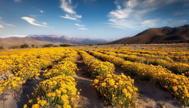 Blooming Yellow Xyris Indica Field