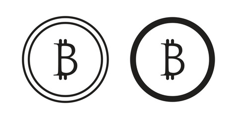 Obraz premium Bitcoin icon suitable. Simple outline and solid style icon EPS10