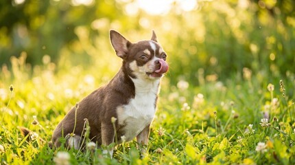 jack russell terrier sitting in the grass