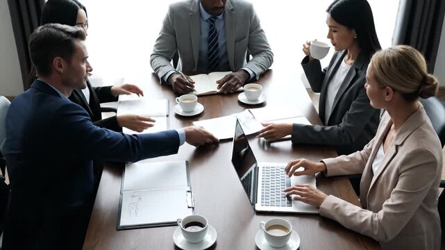 Diverse business team meeting.