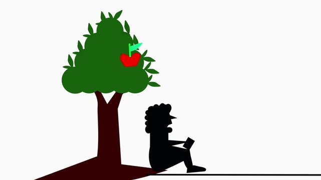 Newton&rsquo;s scientific discovery . Newton finding gravity when an apple fell on his head which understands the principle of gravity.