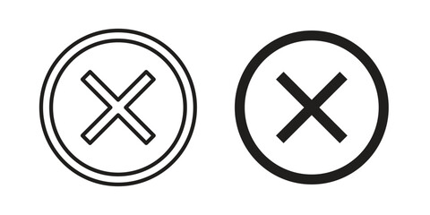Obraz premium Cancel icon suitable. Simple outline and solid style icon EPS10
