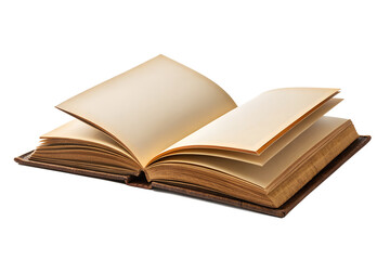 Fototapeta premium Antique Open Book with Aged Pages, Offering a Glimpse into the Past and the Enduring Power of Literature and Knowledge