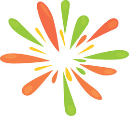 Fototapeta premium Brightly colored firework exploding against a white background, creating a festive and celebratory atmosphere