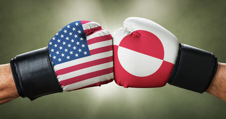 A boxing match between the US and Greenland