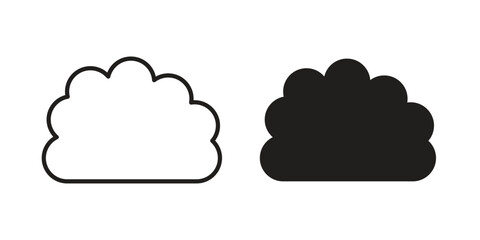 Obraz premium Cloud icon suitable. Simple outline and solid style icon EPS10