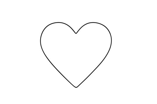 Simple heart shape isolated on transparent background