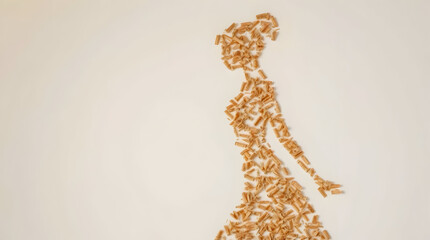 abstract background with gold ribbon