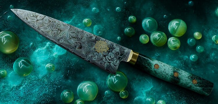decent black color knife background with perfect stone binding on the background abstract new art design for the black knife wallpaper 