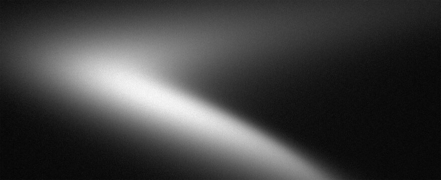 Wide monochrome gradient background with diagonal glowing light and subtle grainy noise texture dark backdrop for banner cover