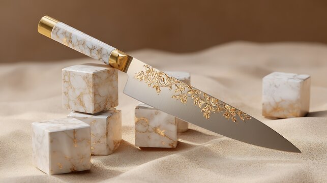 decent black color knife background with perfect stone binding on the background abstract new art design for the black knife wallpaper 