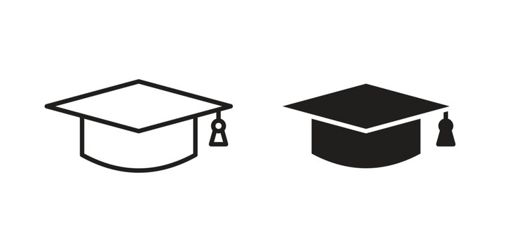 Education icon suitable. Simple outline and solid style icon EPS10