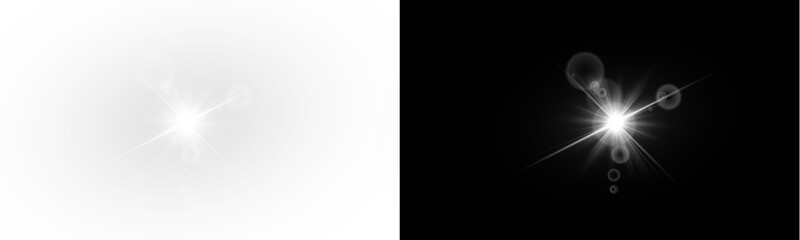 Obraz na płótnie Canvas Light effect, sun light with lens flare effect. Sun flush, Overlays, light, Sun, sunrays, transitions, lens flare, light leaks and glare in PNG format. PNG sunlight