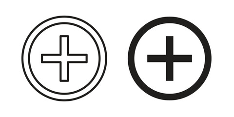 Fototapeta premium Hospital signs suitable. Simple outline and solid style icon EPS10