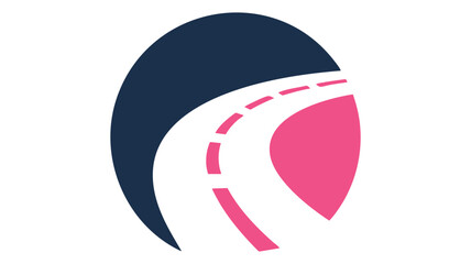 Minimalist helmet icon with gradient effect